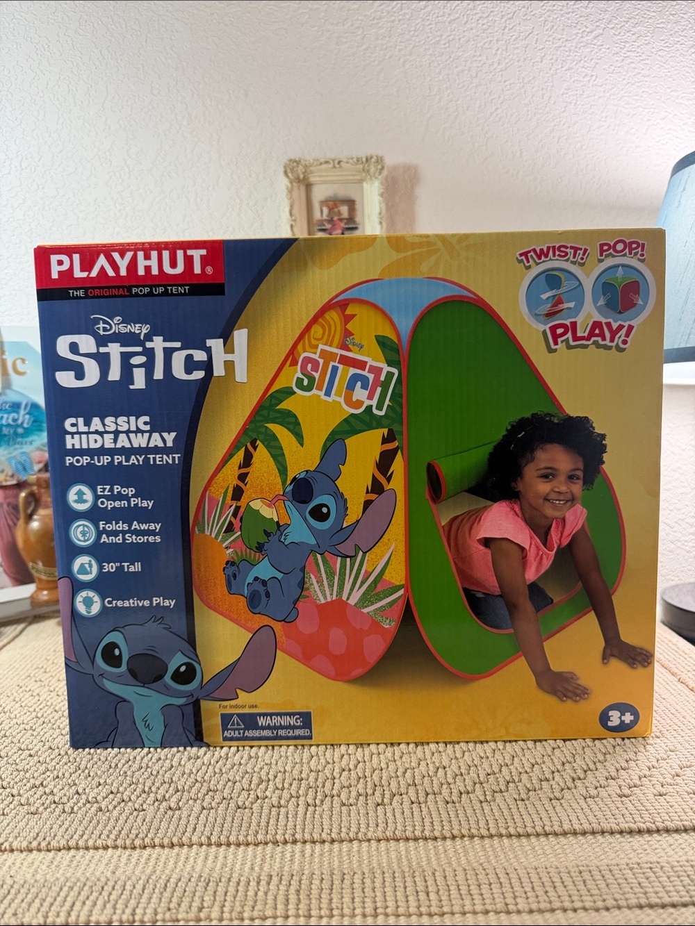 Disney Stitch Pop-Up Play Tent – Green, Yellow & Blue